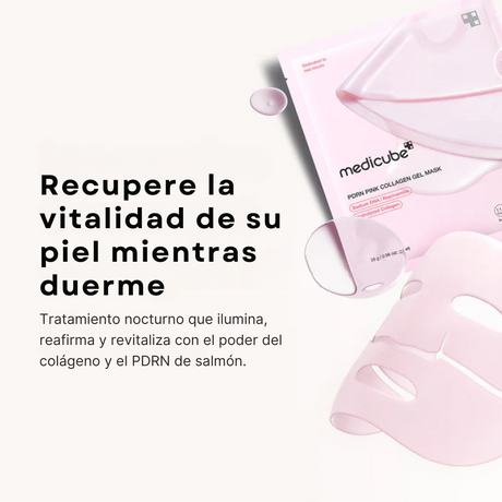 Mascarilla Facial de Colágeno Rosa con PDRN