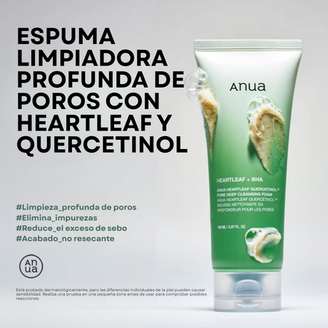 Espuma Limpiadora Profunda para Poros Heartleaf Quercetinol