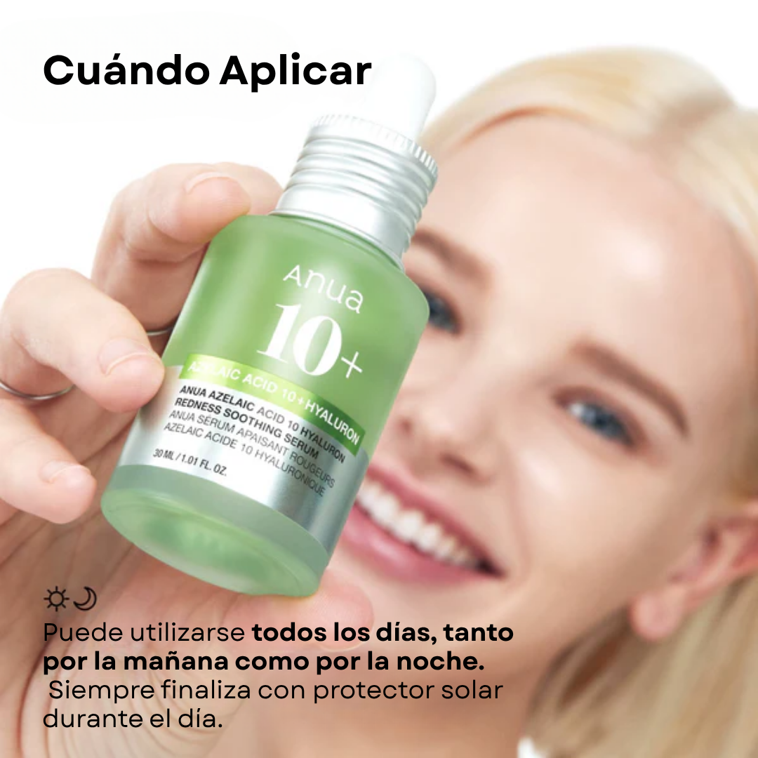 Sérum Calmante para enrojecimiento con Ácido Azelaico 10 y Ácido Hialurónico